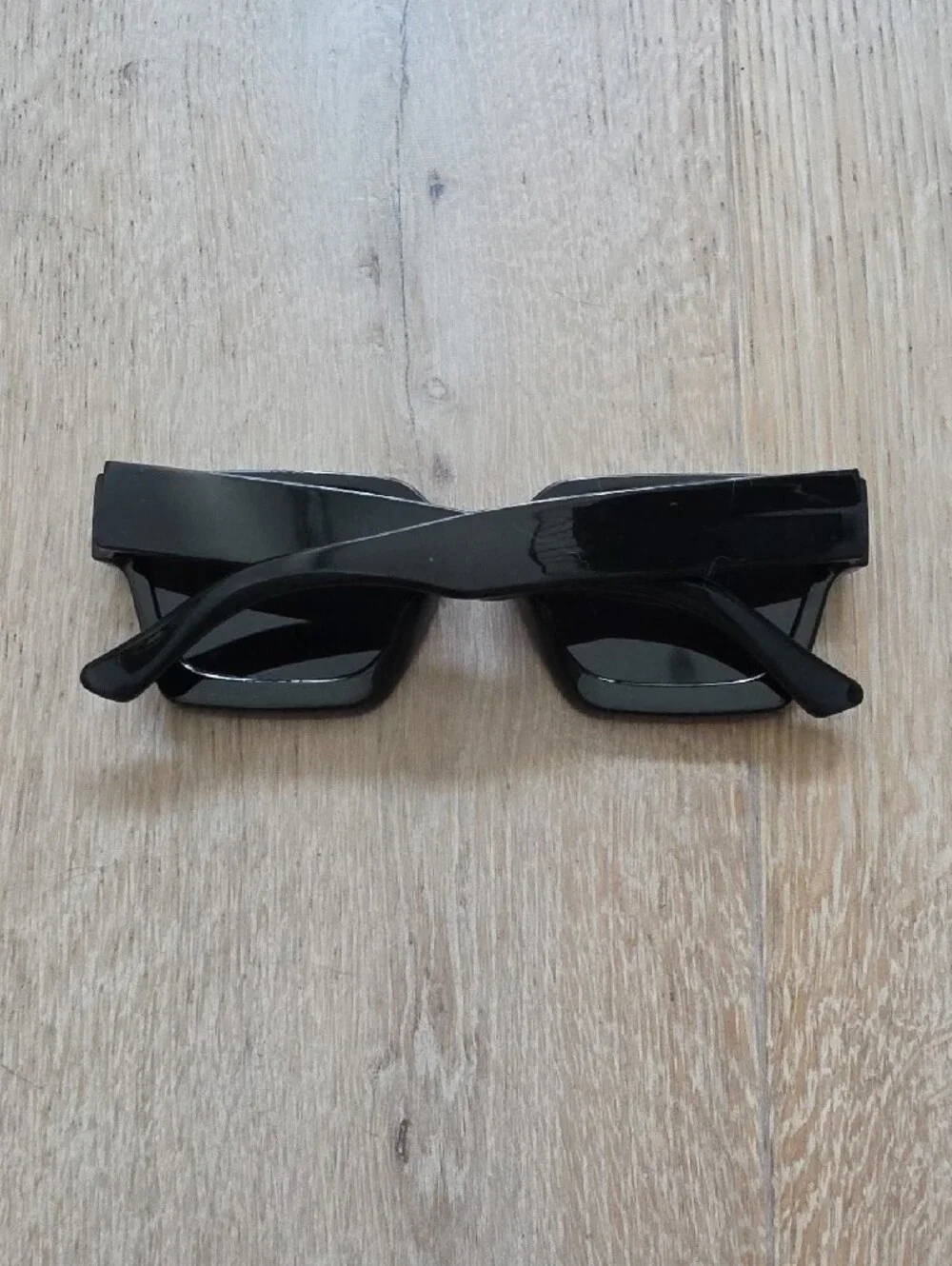 Chunky Black Rectangular Sunglasses